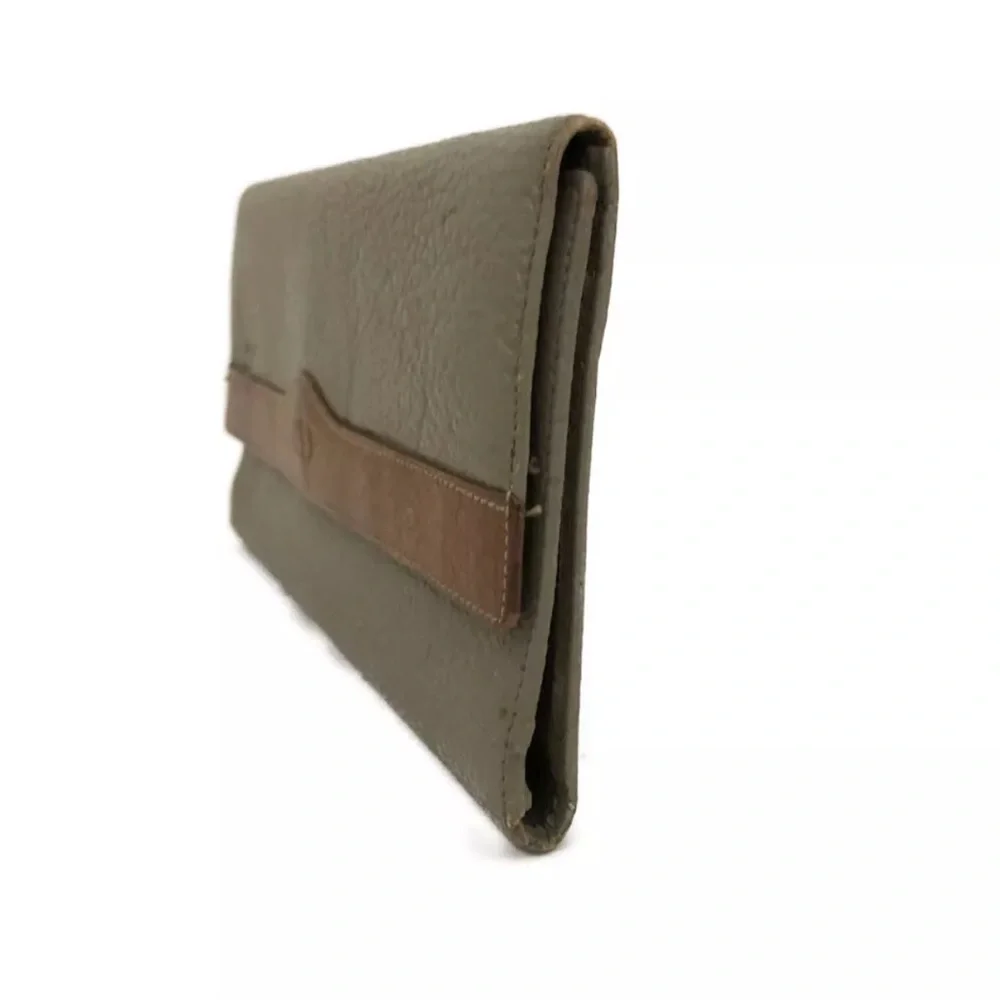 Christian Dior CD Logo Leather Long Bifold Wallet